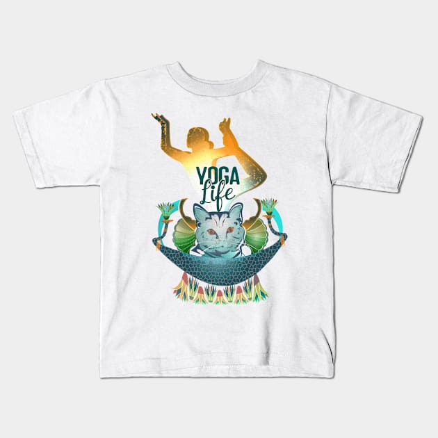 yoga life Kids T-Shirt by siano